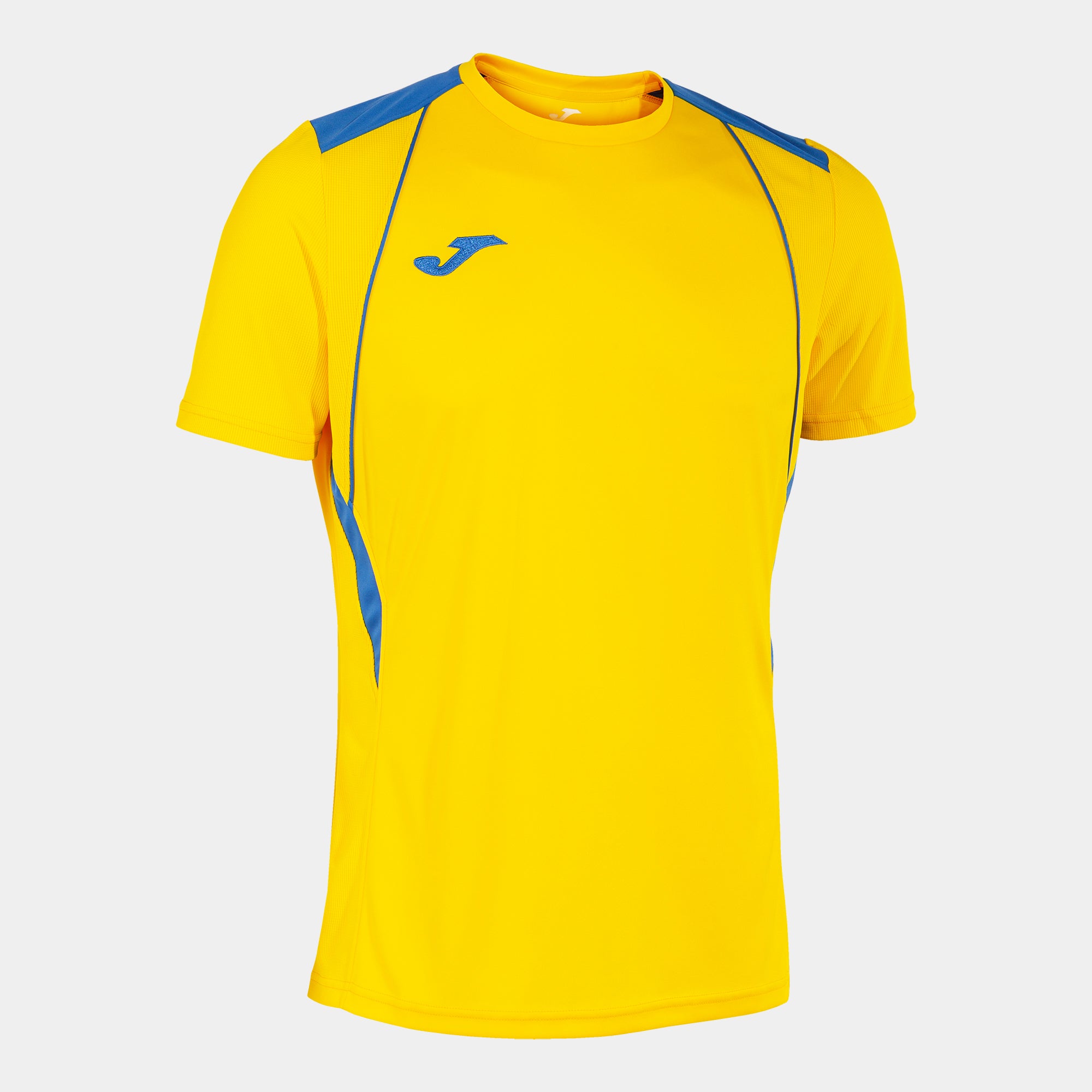 Joma Championship Vii Short Sleeve T-Shirt Yellow-Royal Blue