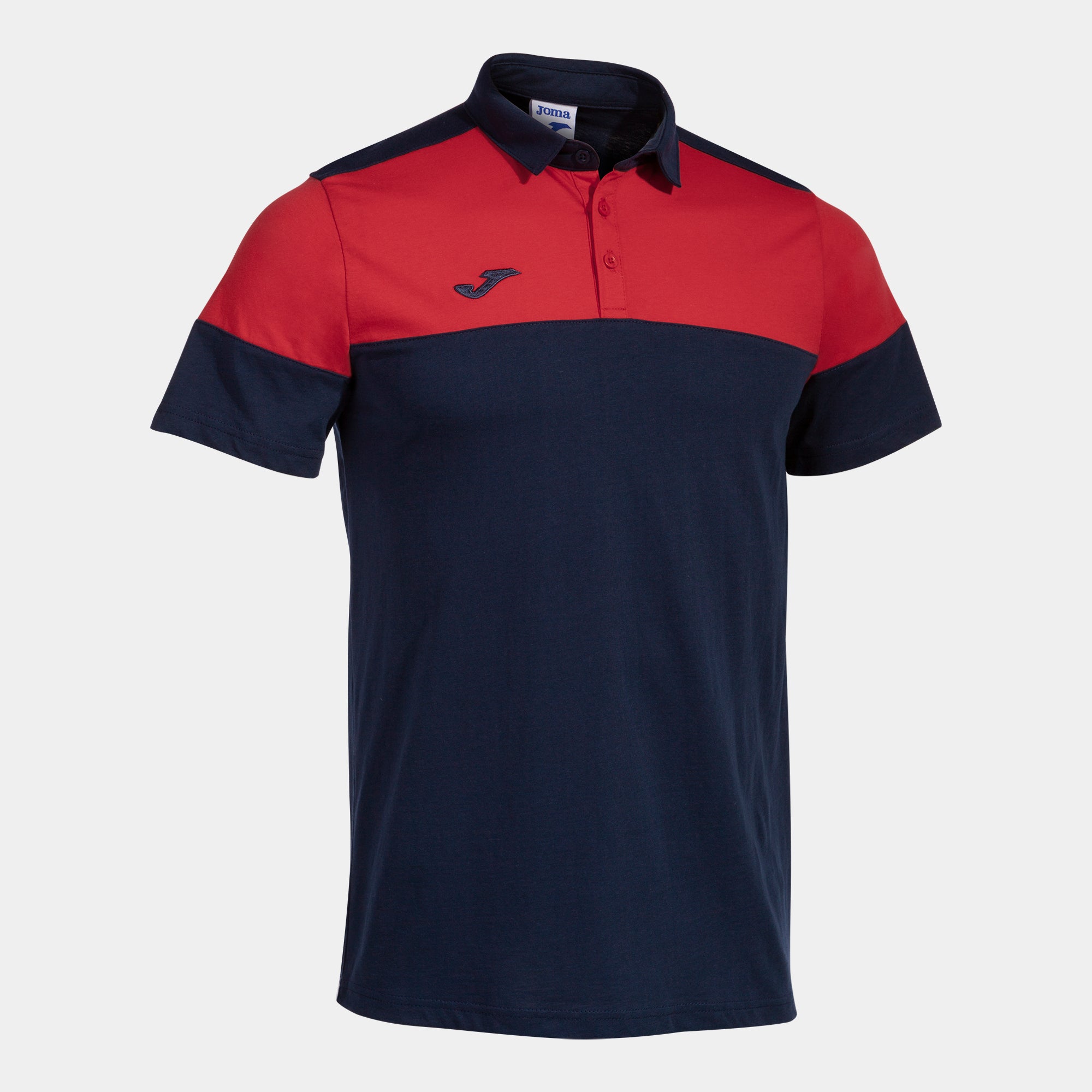 Joma Crew V Short Sleeve Polo Navy Red