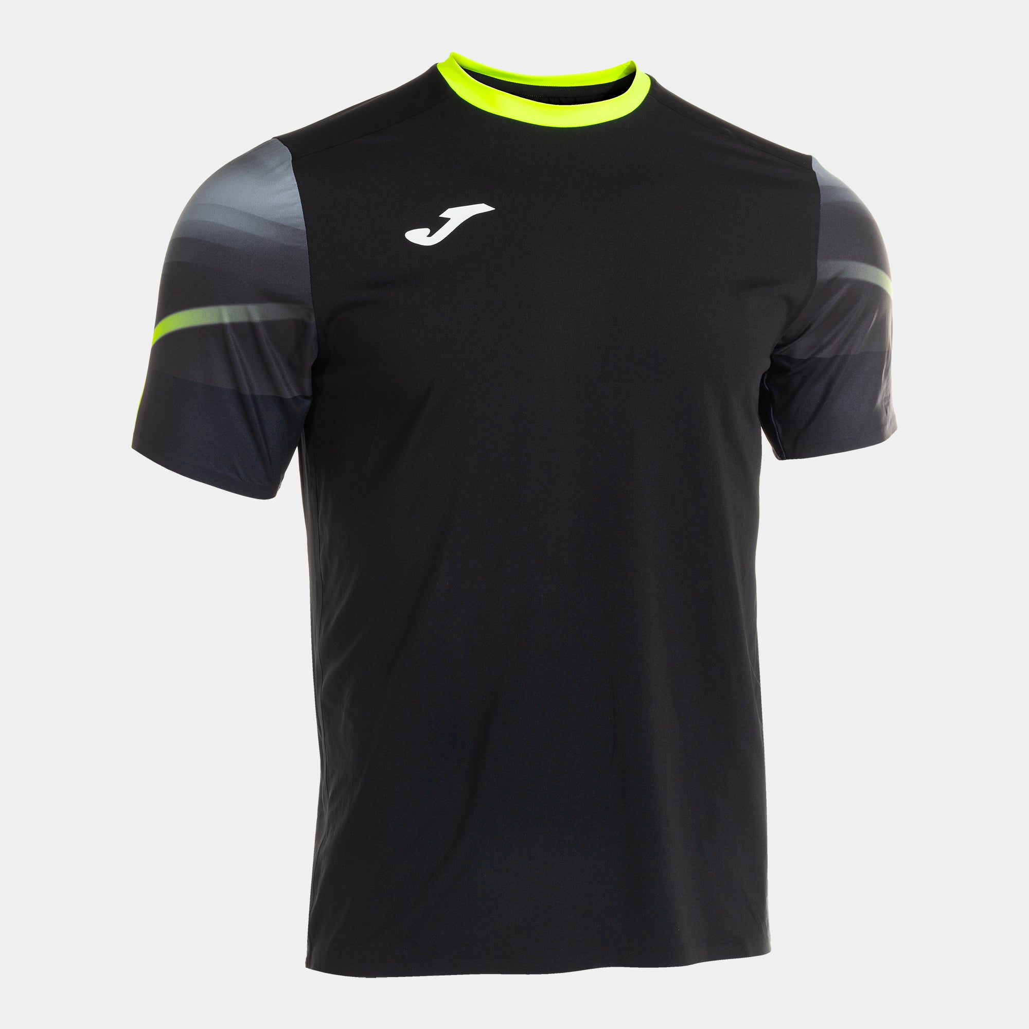 Joma Elite Xi Short Sleeve T-Shirt Black Fluor Yellow