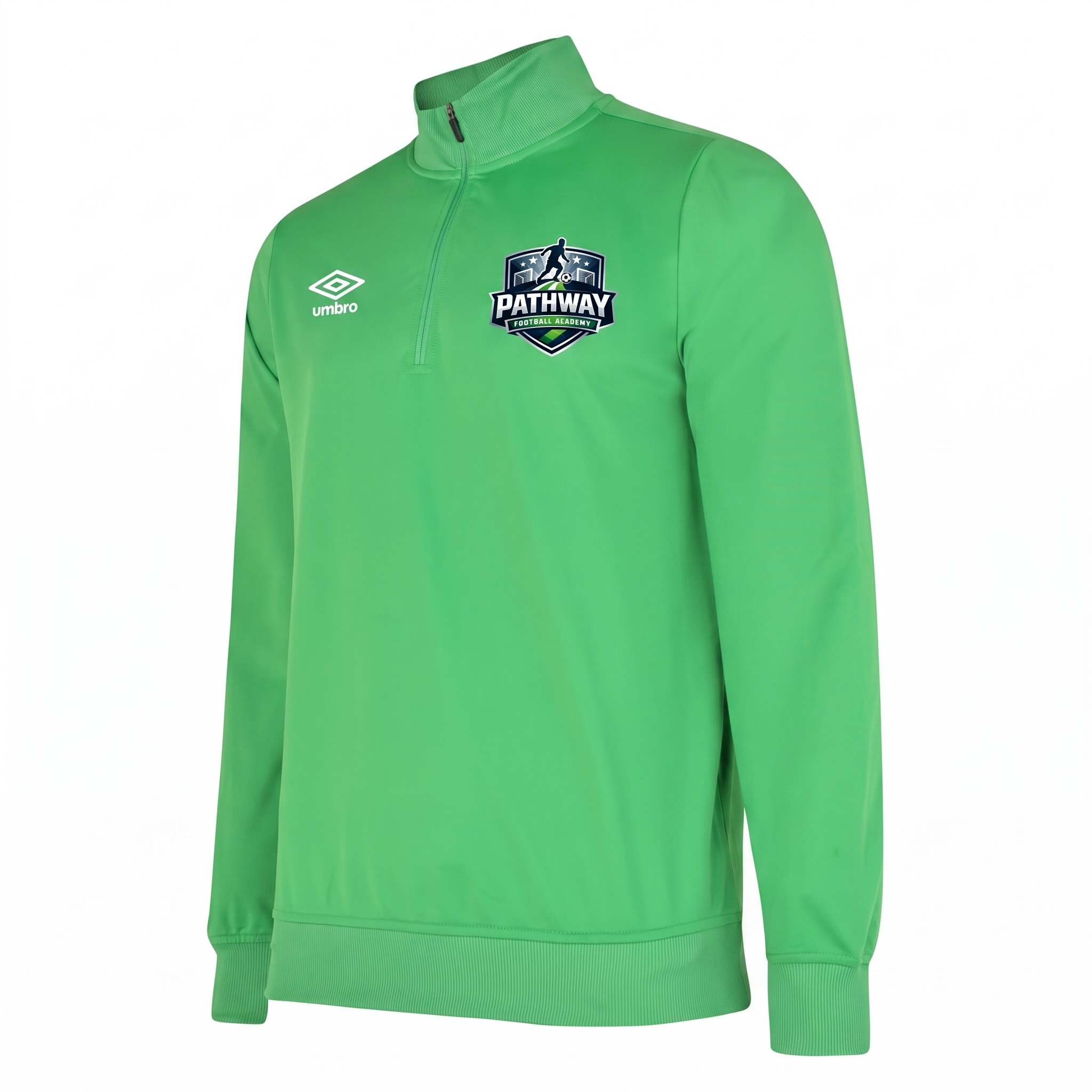 Pathway Football Academy Umbro Club Essential Half Zip Sweat in Green