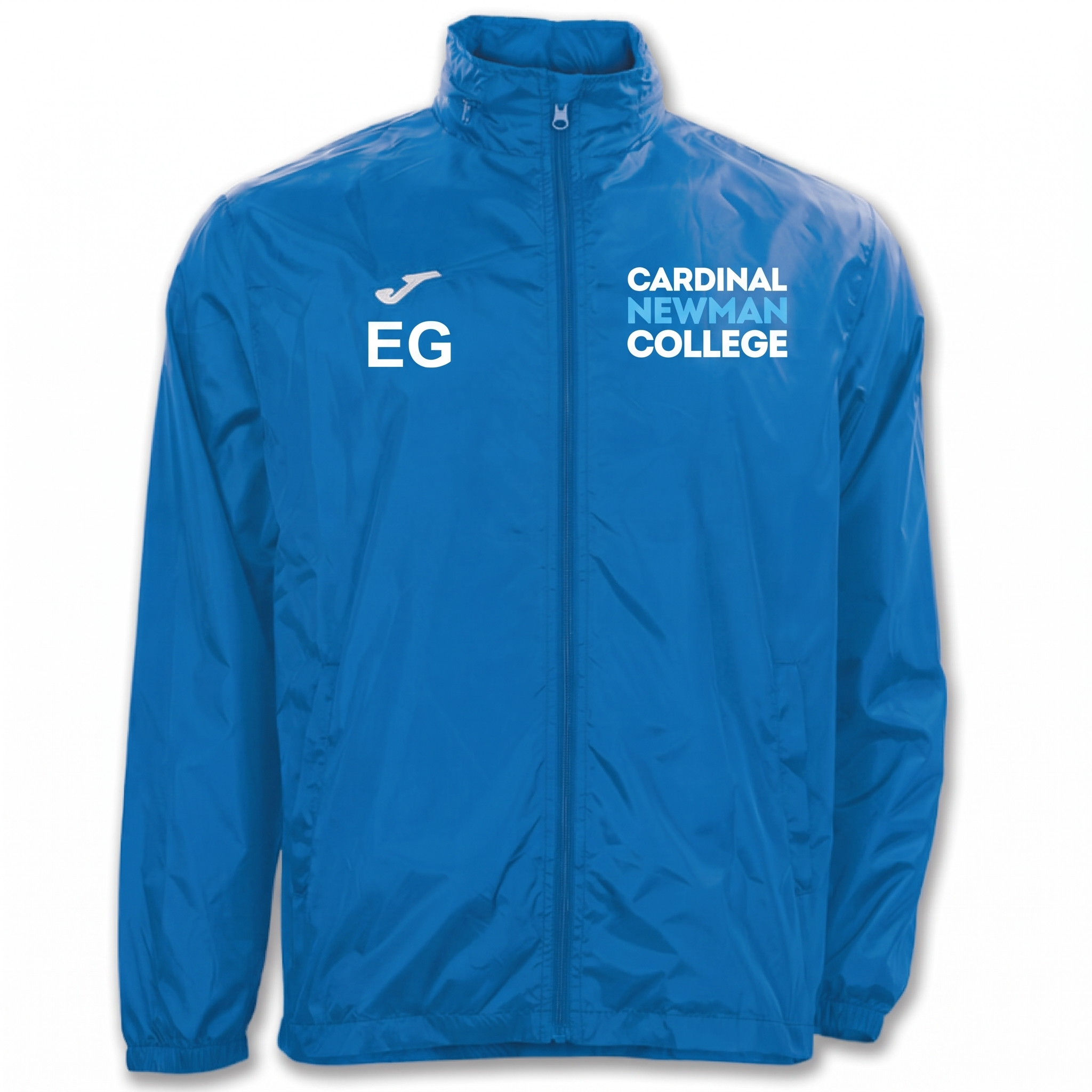 Cardinal Newman College Football Academy Rainjacket with college badge and printed initials